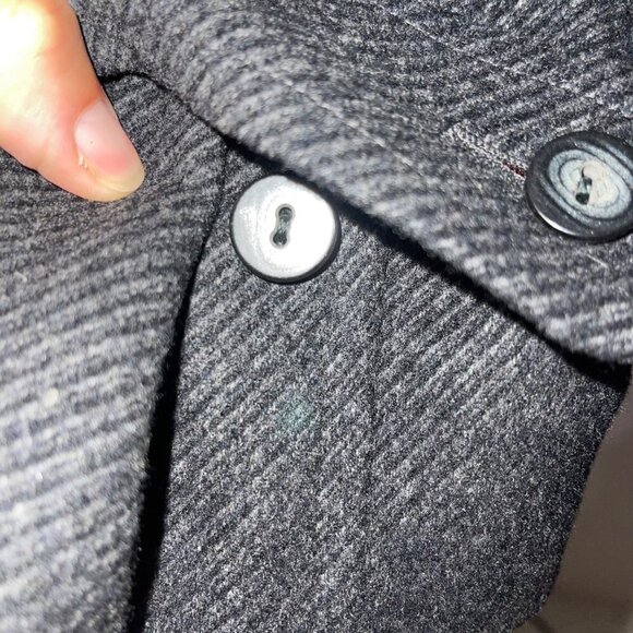 Dartmoor Vintage 50s 60s Mens Trench Coat Size 48 Regular Gray Black Wool Tweed - Picture 6 of 16